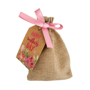 Bolsa chica de yute para mamá